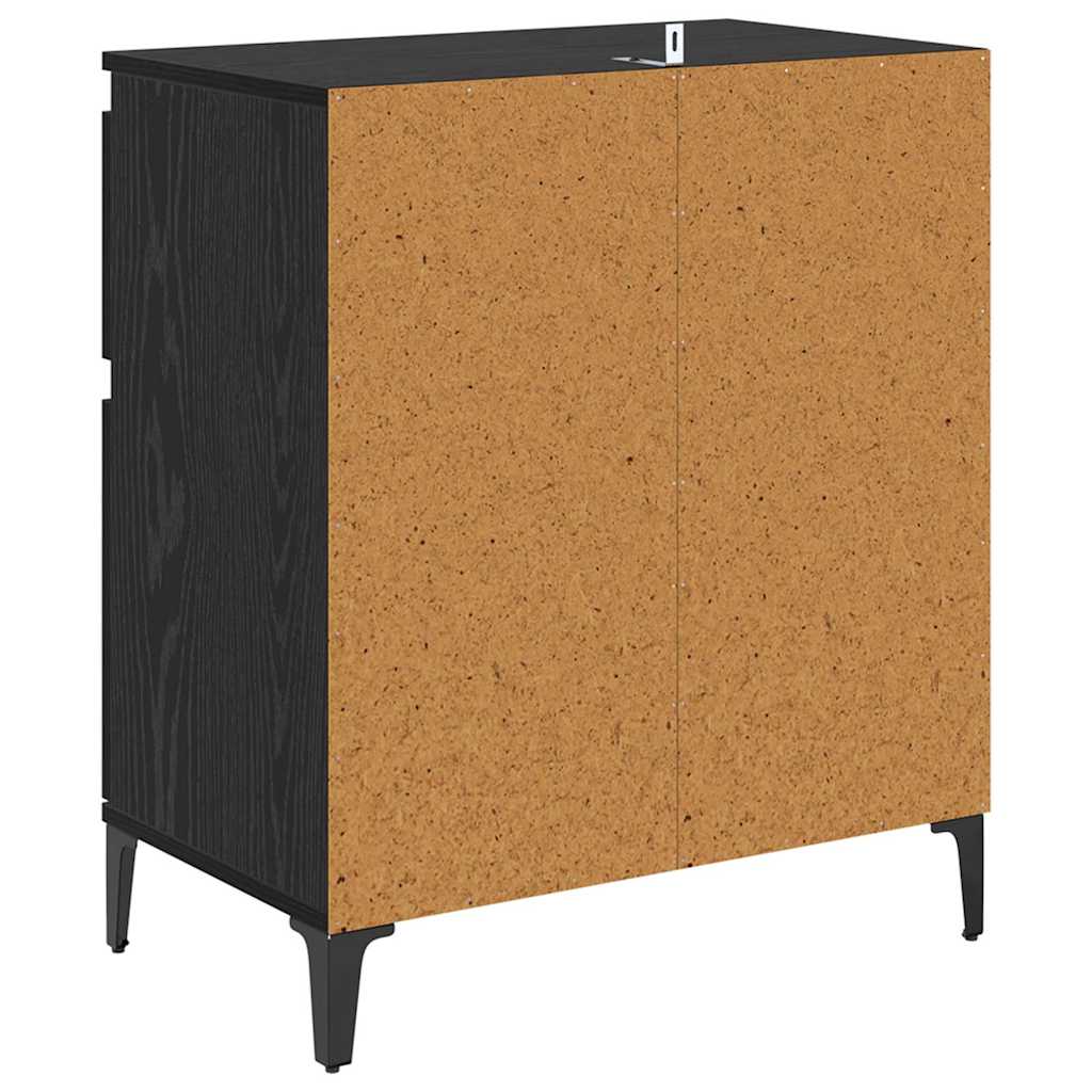 Sideboard mit Schubladen Schwarz Eichen-Optik 60 x 35 x 70 cm