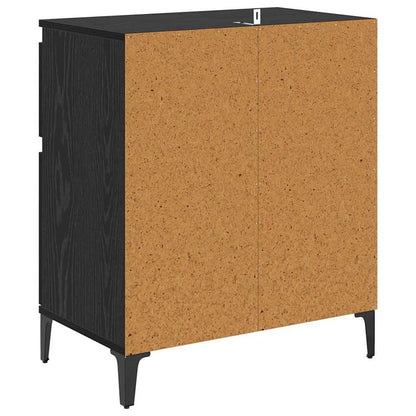 Sideboard mit Schubladen Schwarz Eichen-Optik 60 x 35 x 70 cm