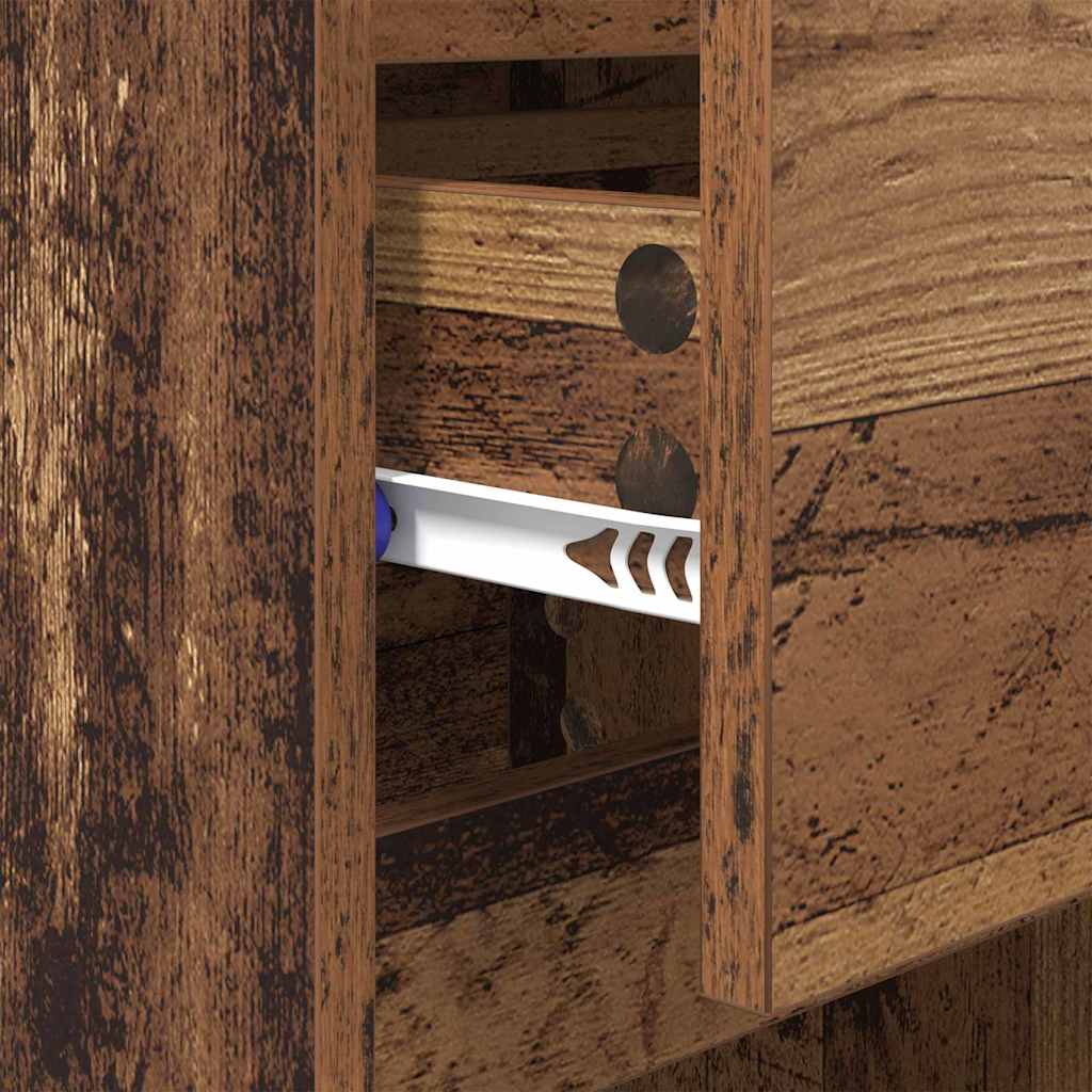 Nachttisch 2 Stk. Altholz 40 x 35 x 70 cm Holzwerkstoff