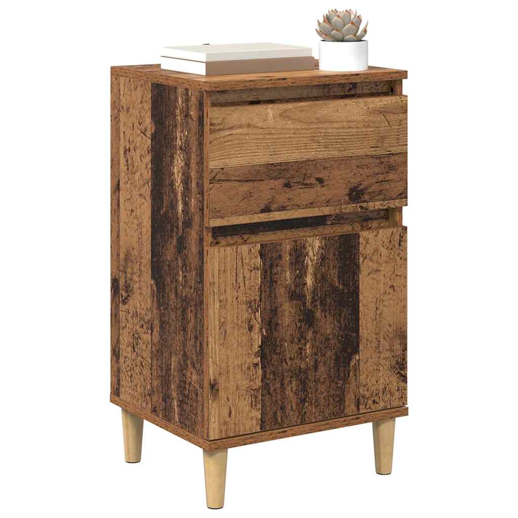 Nachttisch 2 Stk. Altholz 40 x 35 x 70 cm Holzwerkstoff