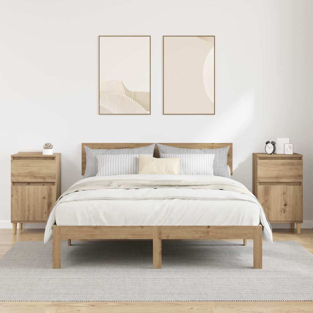 Nachttisch 2 Stk. Artisan-Eiche 40 x 35 x 70 cm Holzwerkstoff
