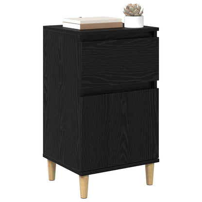 Nachttisch Schwarz Eichen-Optik 40 x 35 x 70 cm Holzwerkstoff