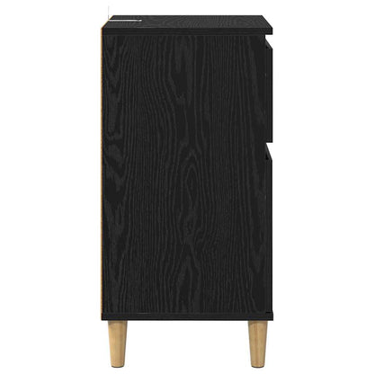 Nachttisch Schwarz Eichen-Optik 40 x 35 x 70 cm Holzwerkstoff