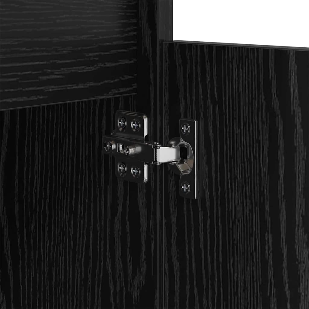 Nachttisch 2 Stk. Schwarz Eichen-Optik 40 x 35 x 70 cm