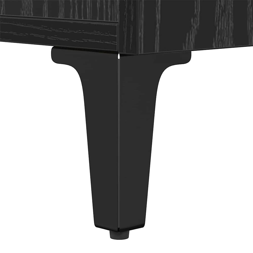 Nachttisch 2 stk. Schwarz Eichen-Optik 40 x 35 x 70 cm