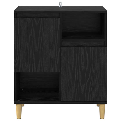 Sideboard Schwarz Eichen-Optik 35 x 60 x 70 cm Holzwerkstoff