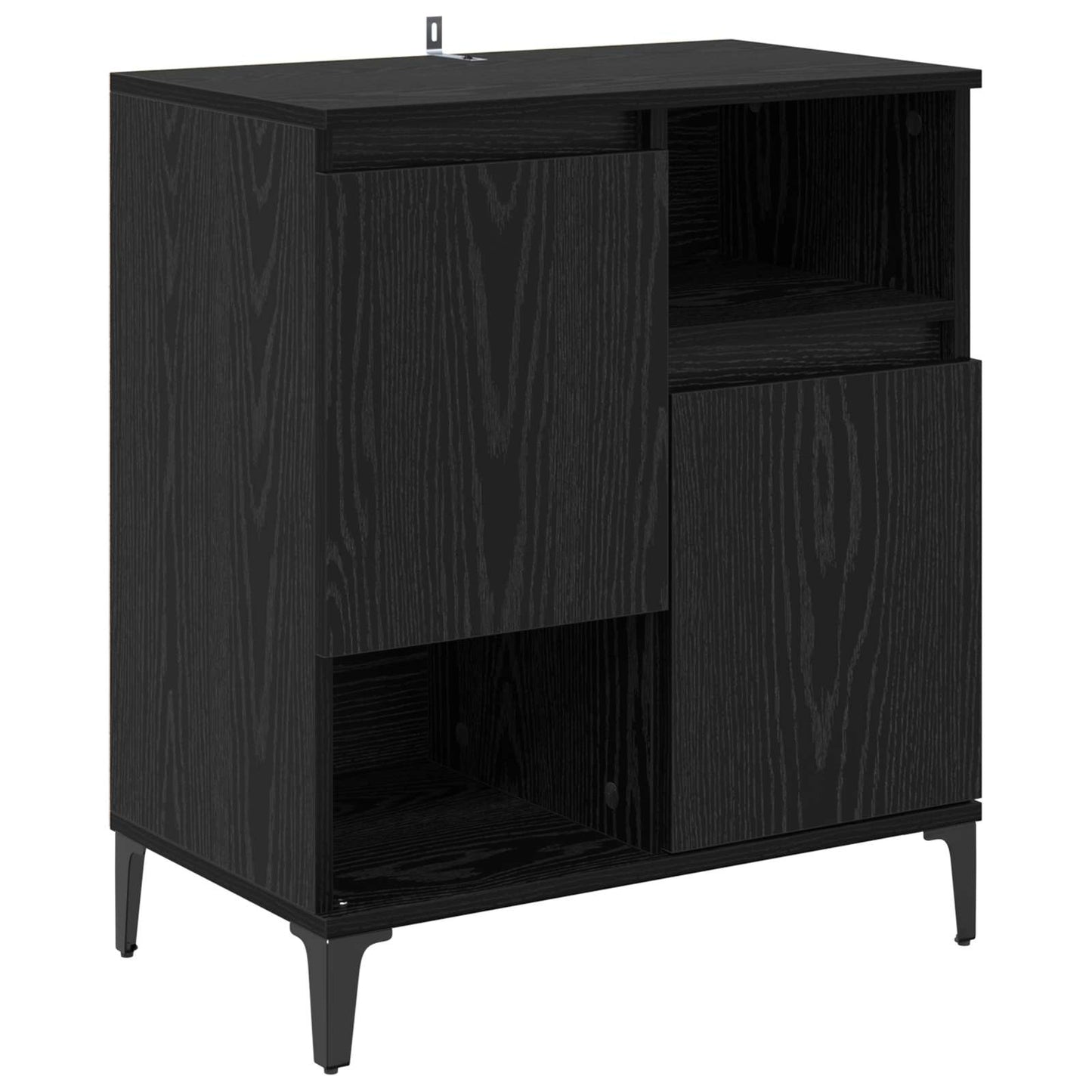 Sideboard Schwarz Eichen-Optik 60 x 35 x 70 cm Holzwerkstoff
