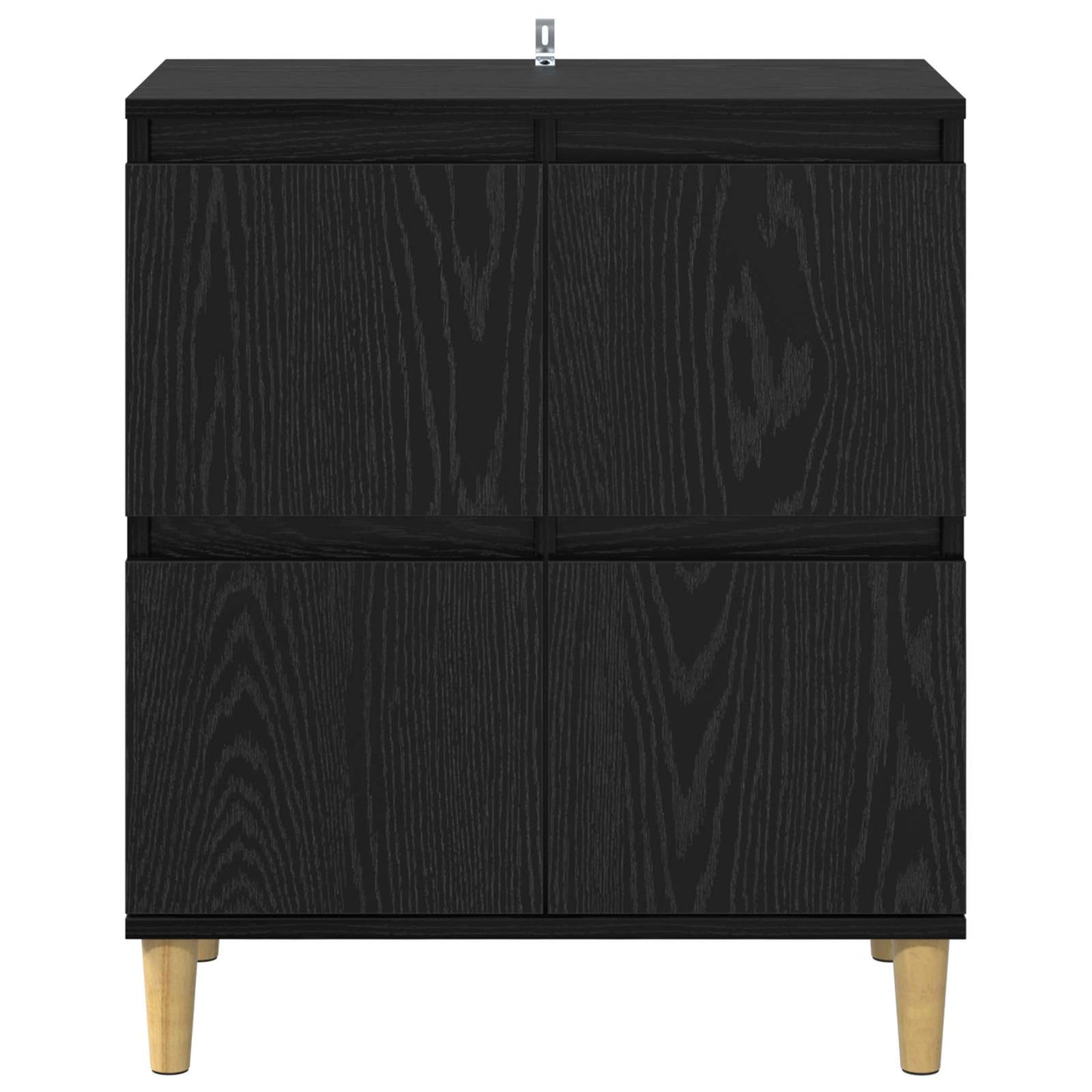 Sideboard Schwarz Eichen-Optik 60 x 35 x 70 cm Holzwerkstoff