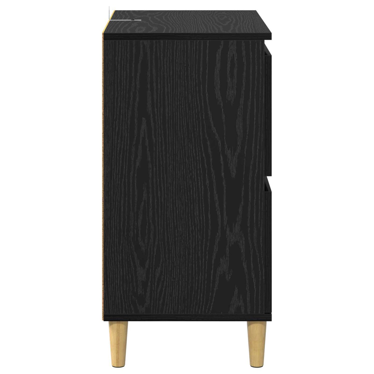 Sideboard Schwarz Eichen-Optik 60 x 35 x 70 cm Holzwerkstoff