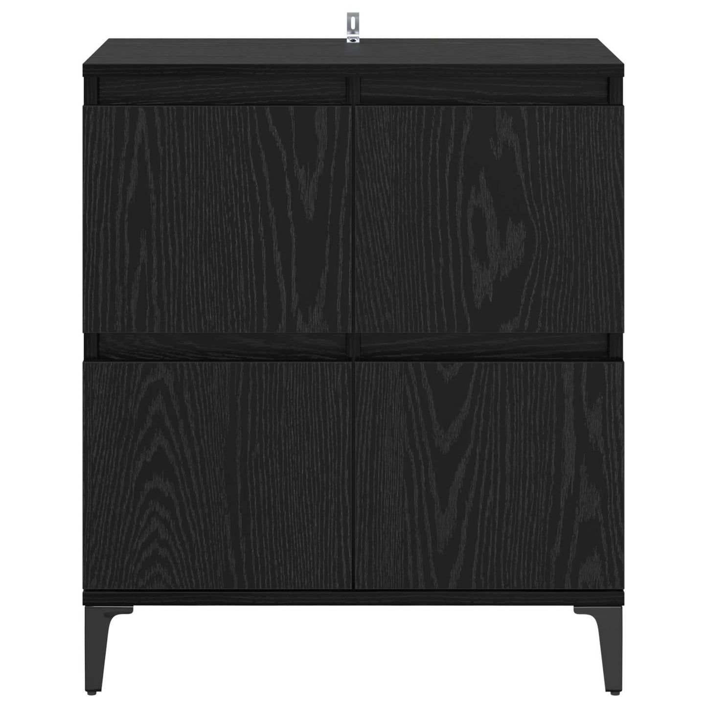 Sideboard Schwarz Eichen-Optik 60 x 35 x 70 cm