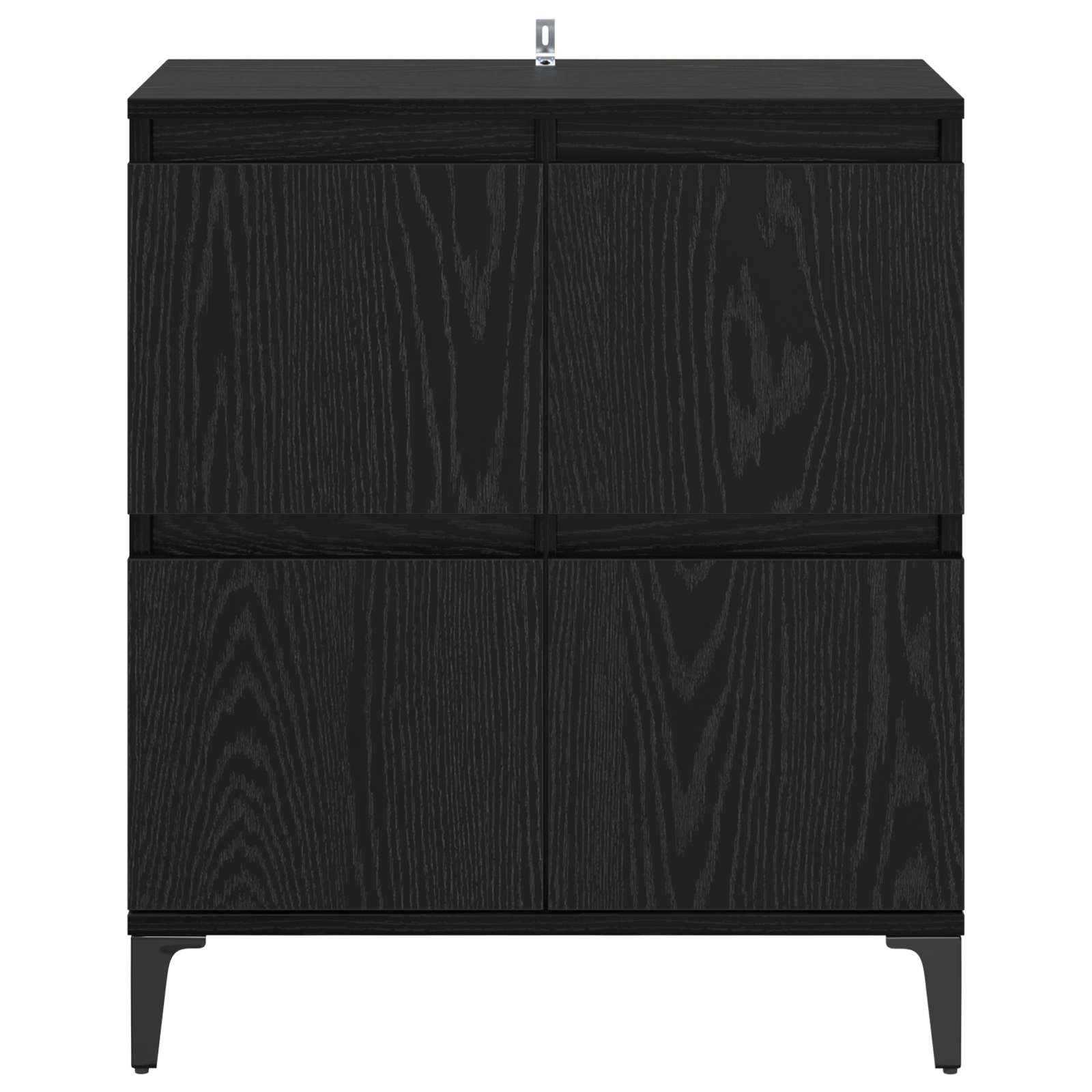 Sideboard Schwarz Eichen-Optik 60 x 35 x 70 cm