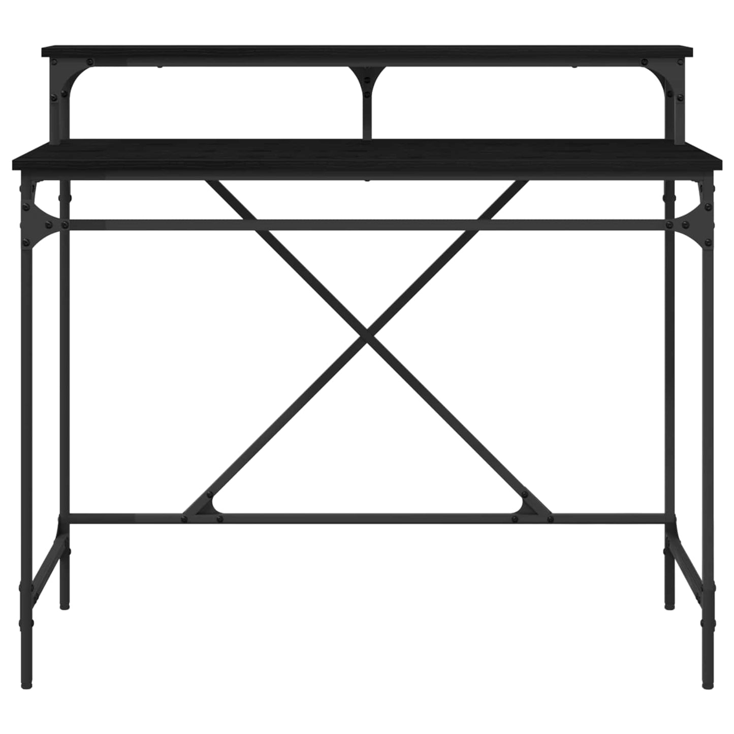 Schreibtisch Schwarz Eichen-Optik 100 x 50 x 90 cm