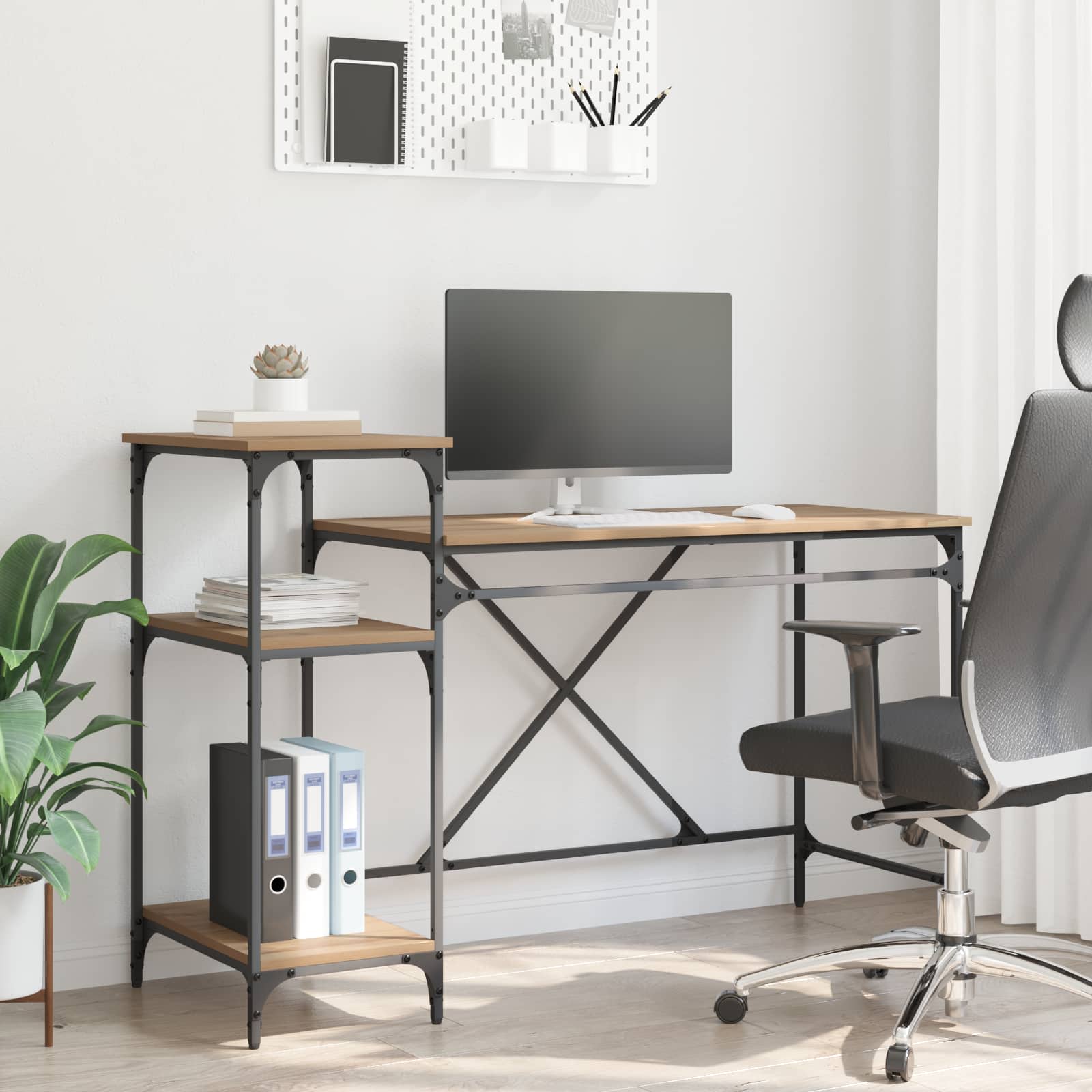 Schreibtisch Artisan-Eiche Holzwerkstoff 135 x 50 x 90 cm