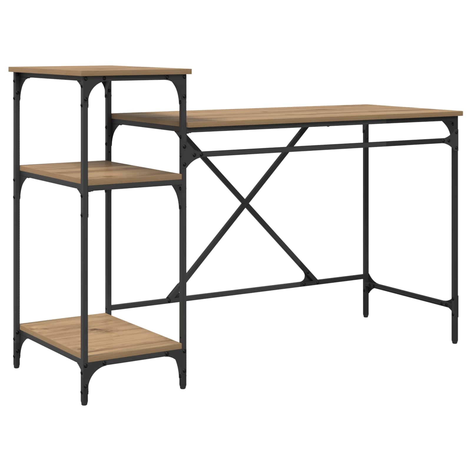 Schreibtisch Artisan-Eiche Holzwerkstoff 135 x 50 x 90 cm