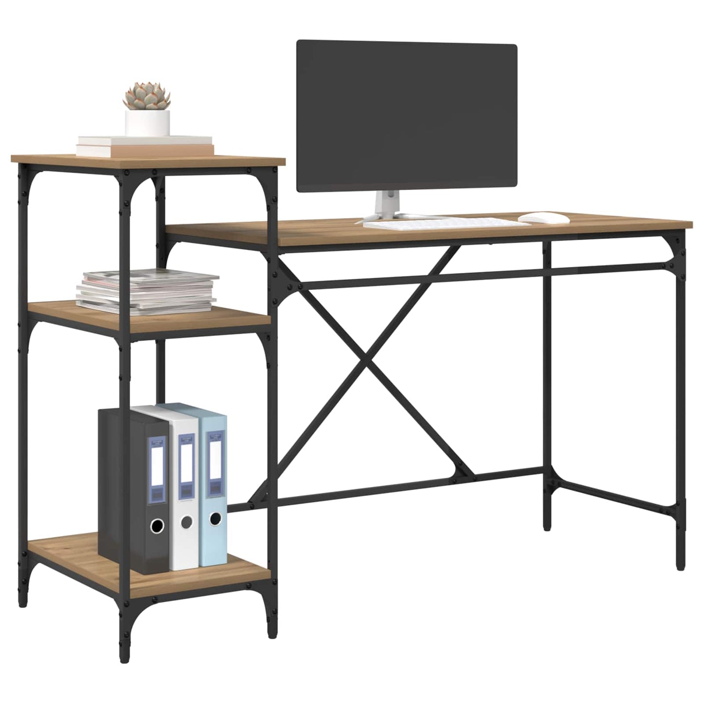 Schreibtisch Artisan-Eiche Holzwerkstoff 135 x 50 x 90 cm