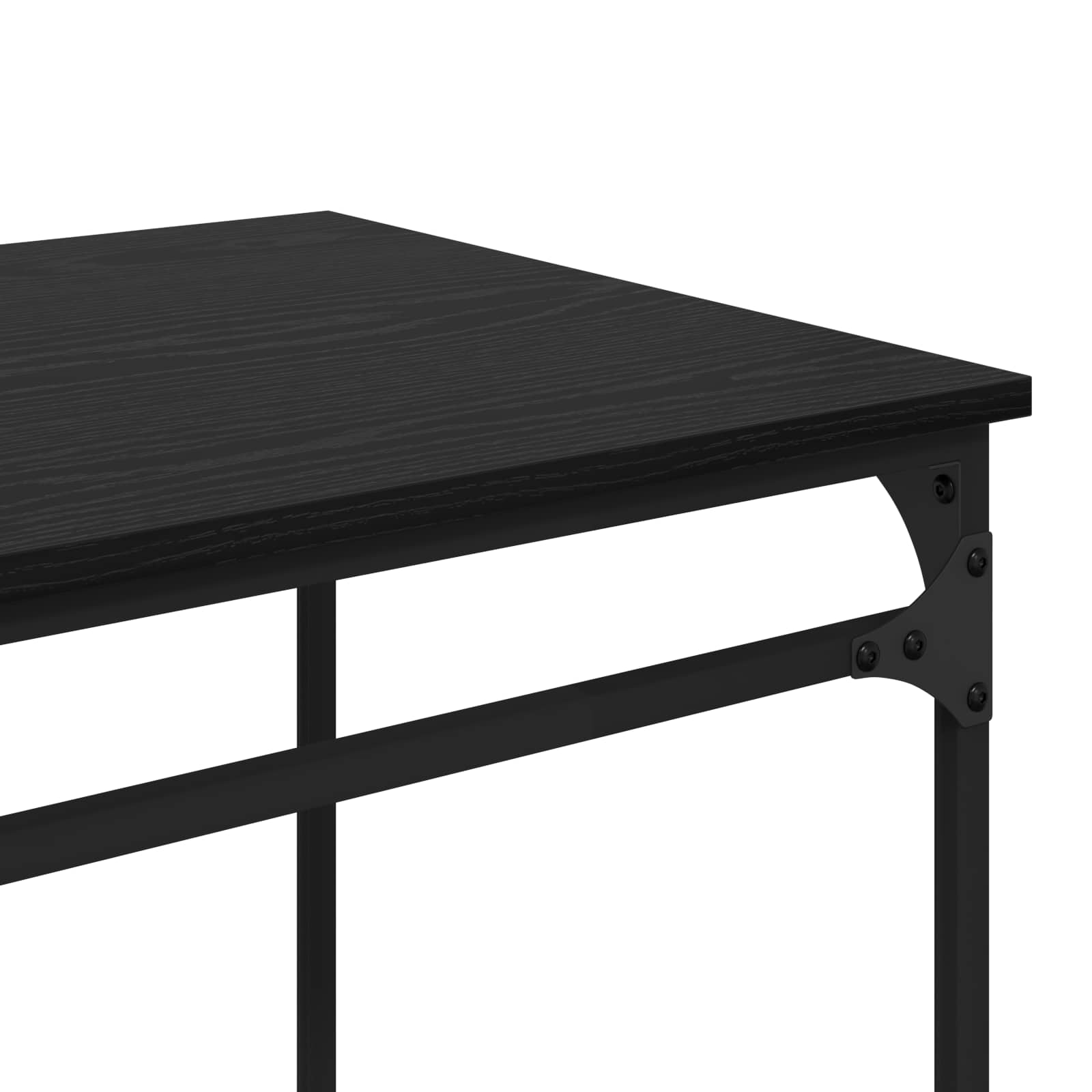 Schreibtisch Schwarz Eichen-Optik Holzwerkstoff