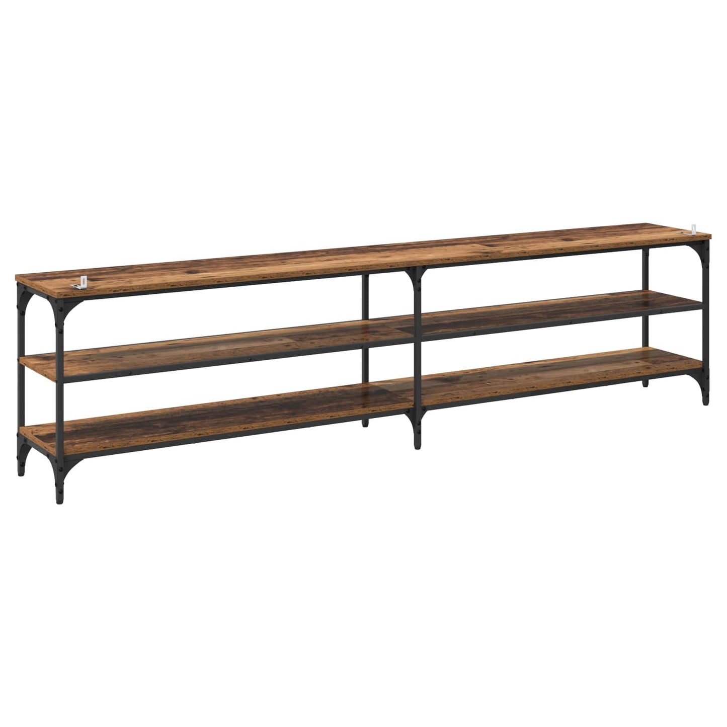 TV-Schränk 200 x 30 x 50 cm Altholz Verbundholz und Eisen