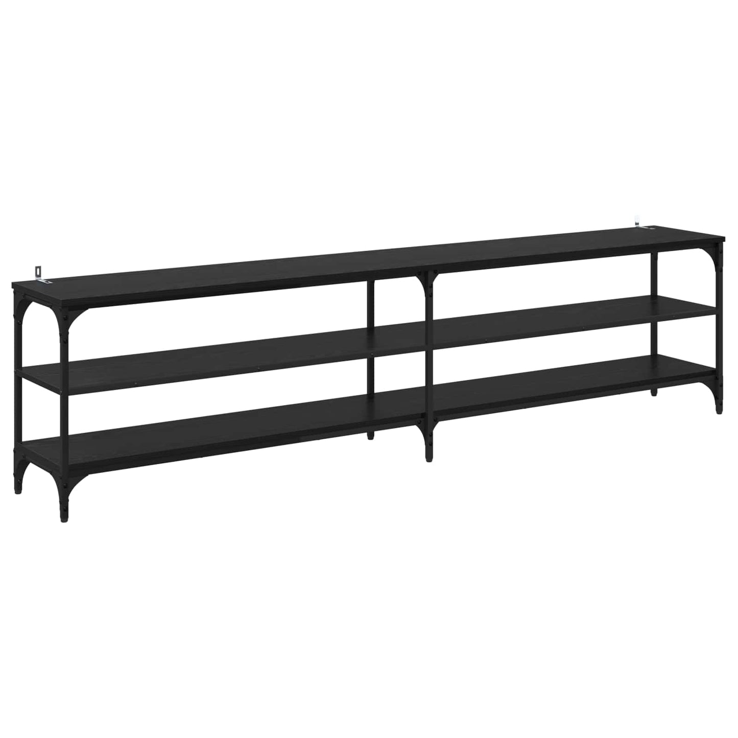 TV-Schränk 200 x 30 x 50 cm Schwarz Eichen-Optik
