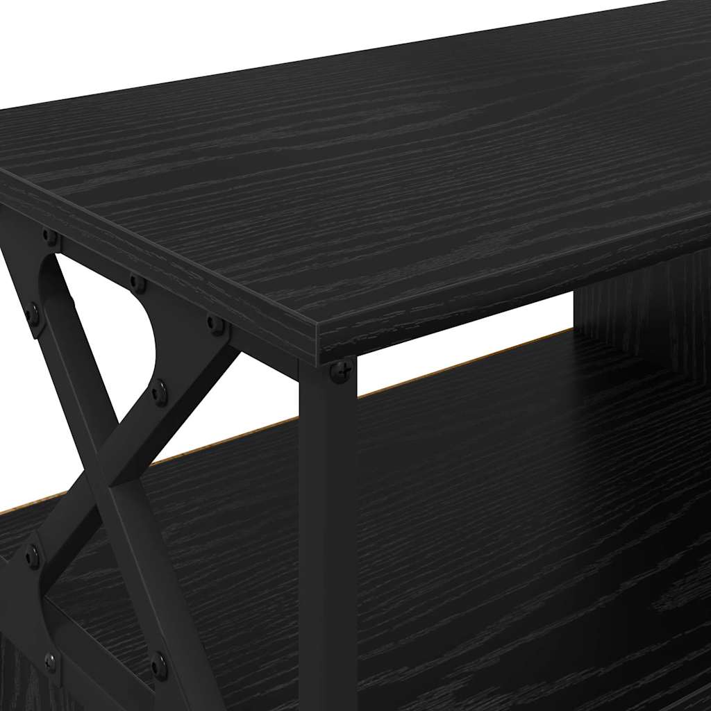TV-Schränk mit Schubladen Schwarz Eichen-Optik 90 x 33 x 45 cm