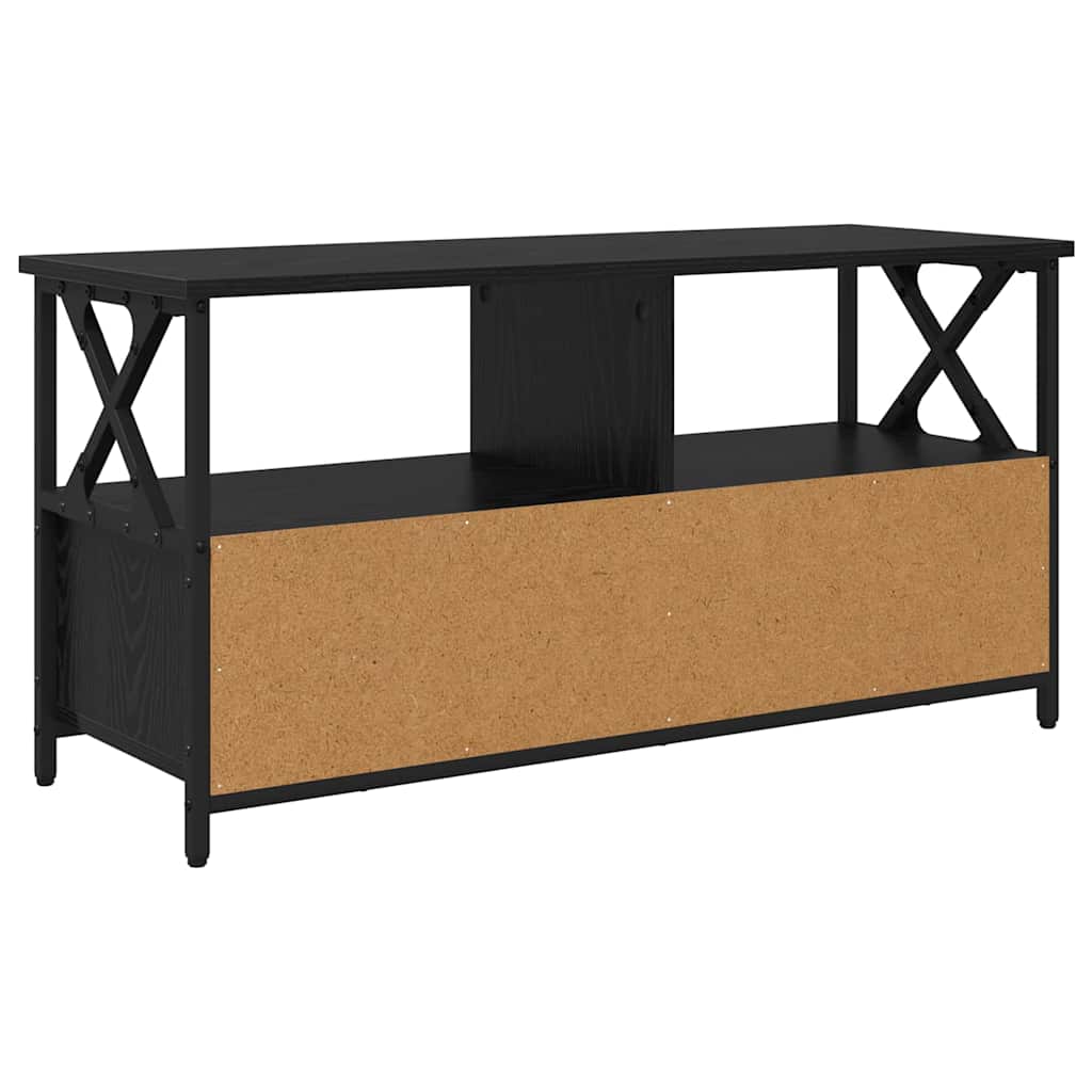 TV-Schränk mit Schubladen Schwarz Eichen-Optik 90 x 33 x 45 cm