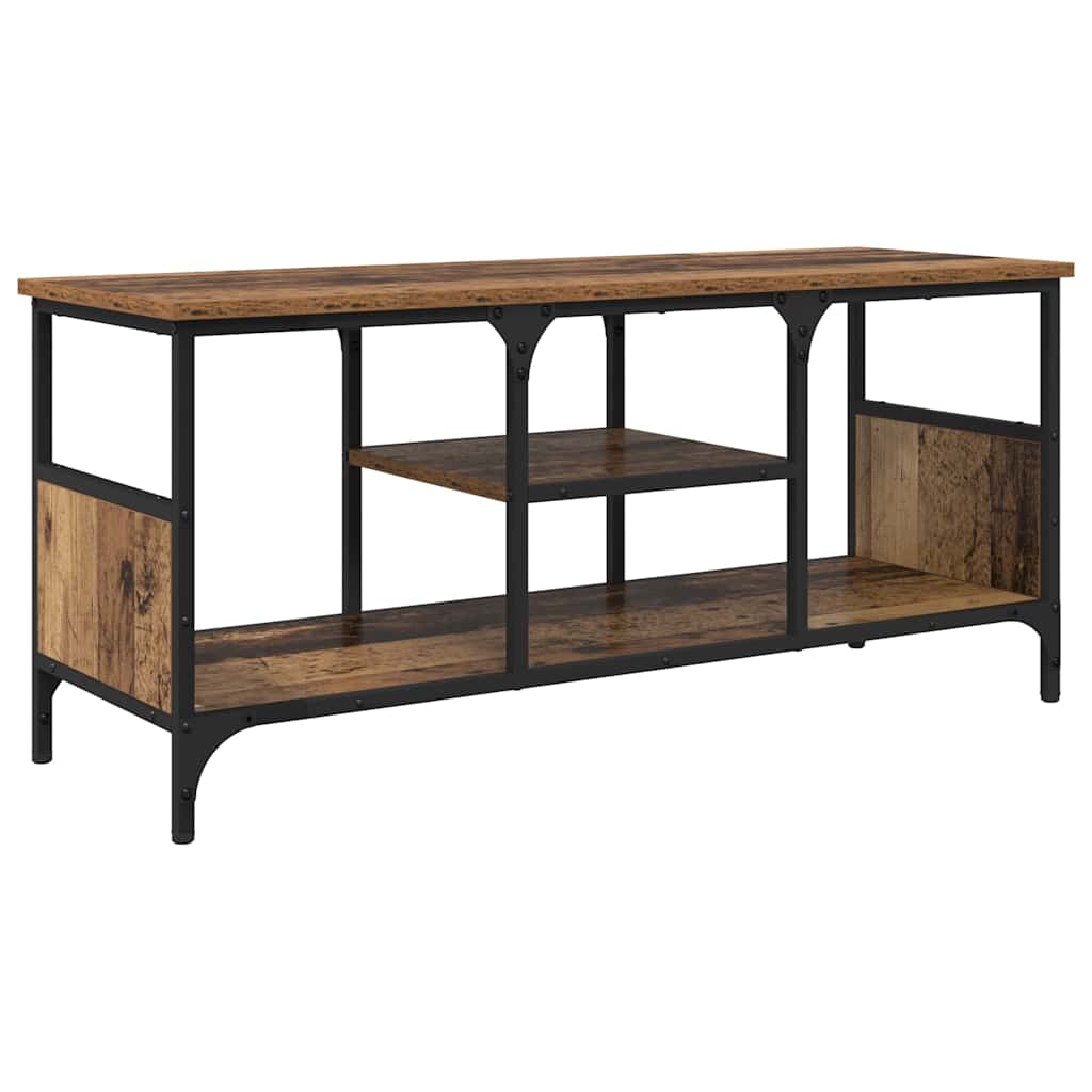 TV-Schränk Altholz 100 x 35 x 45 cm Verbundholz und Eisen