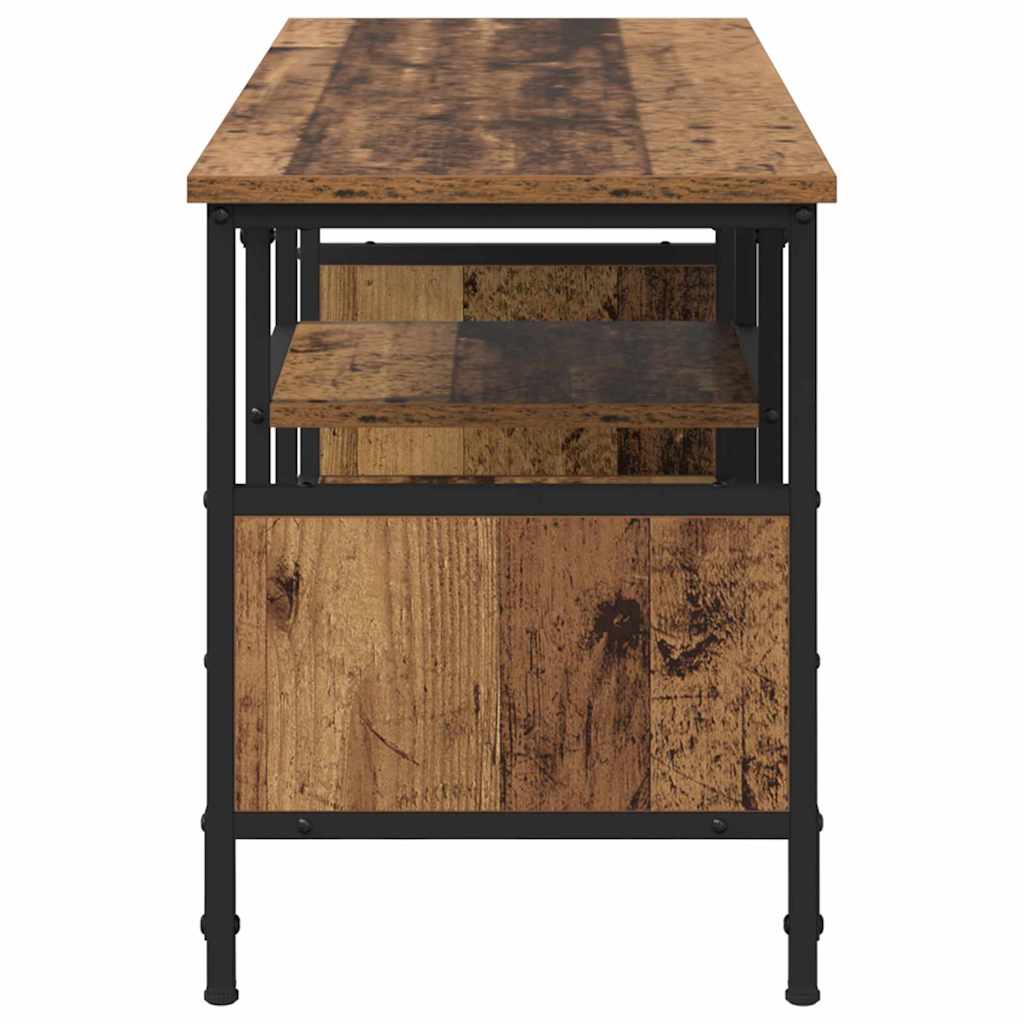 TV-Schränk Altholz 100 x 35 x 45 cm Verbundholz und Eisen