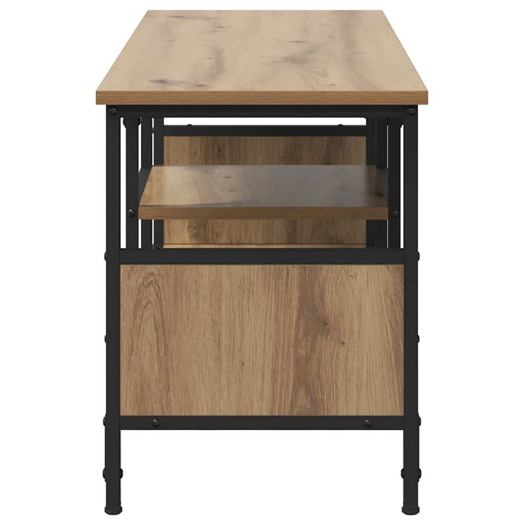 TV-Schränk 100 x 35 x 45 cm Artisan-Eiche Verbundholz und Eisen