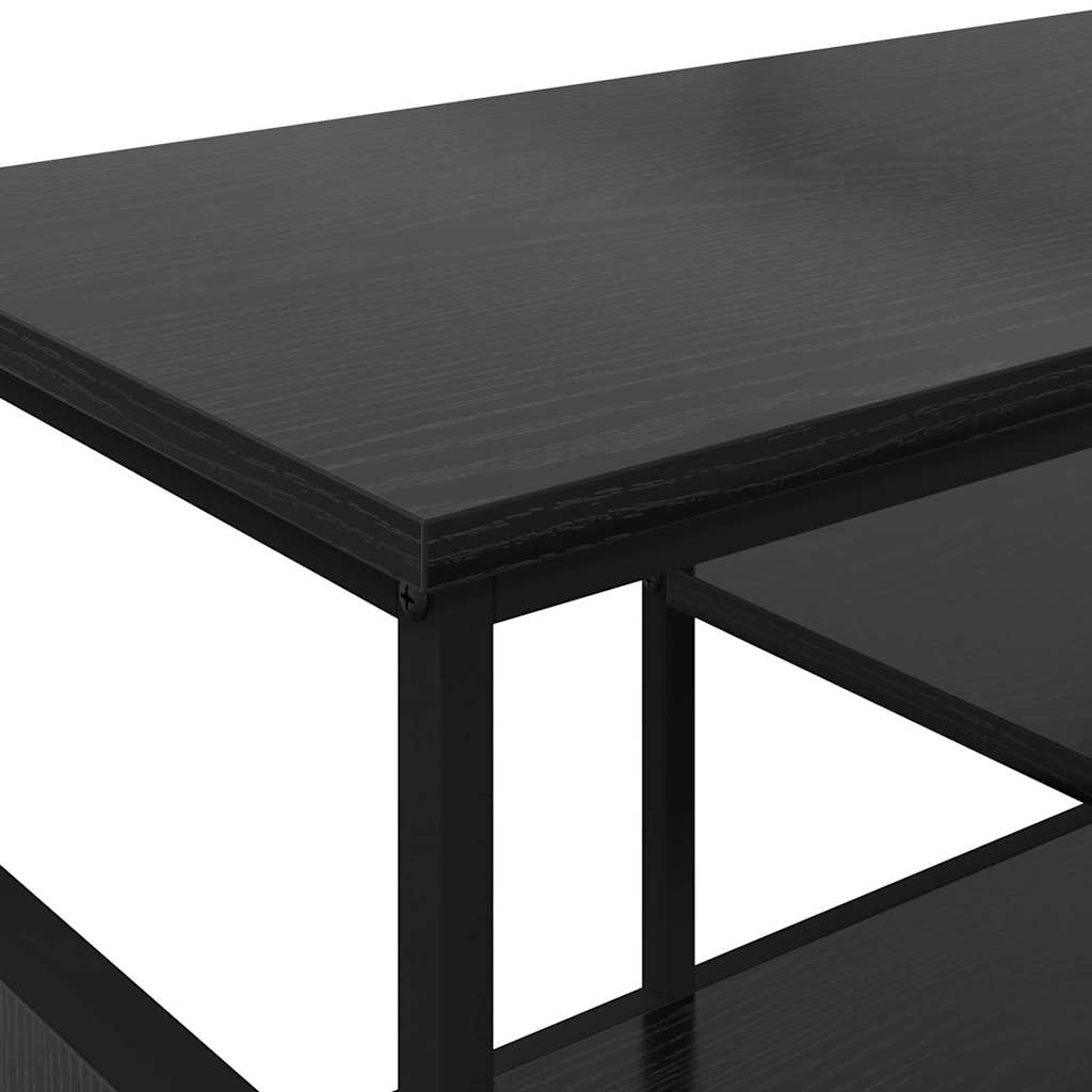 TV-Schränk Schwarz Eichen-Optik 100 x 35 x 45 cm