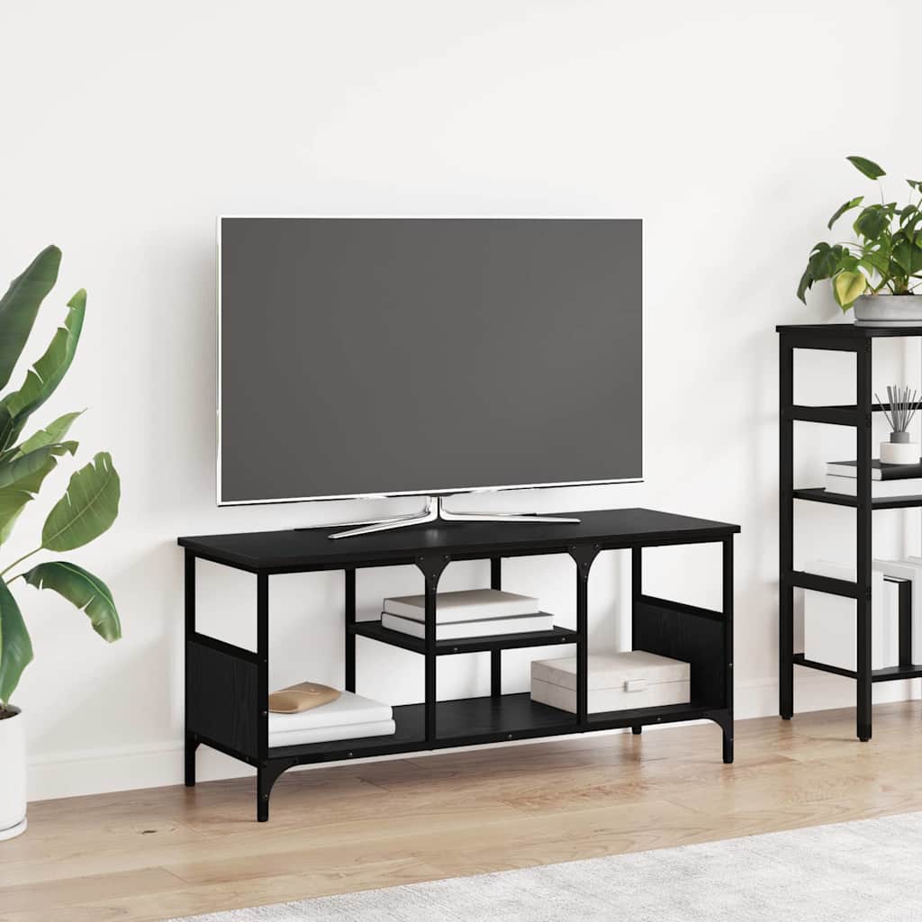TV-Schränk Schwarz Eichen-Optik 100 x 35 x 45 cm