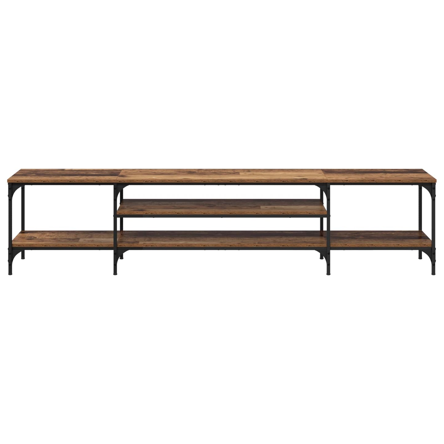 TV-Schränk Altholz 201 x 35 x 45 cm Verbundholz und Eisen