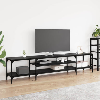 TV-Schränk Schwarz Eichen-Optik 201 x 35 x 45 cm