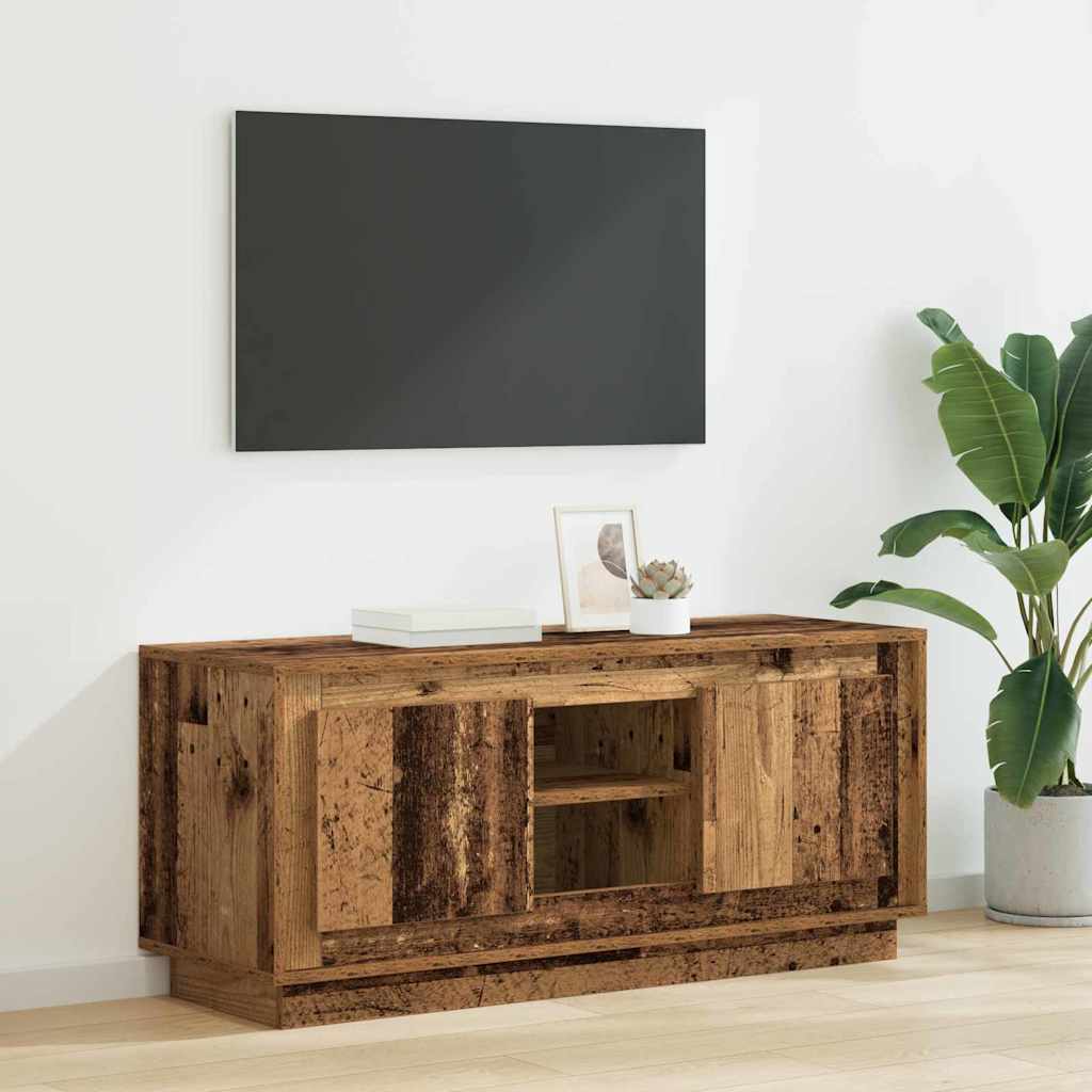 TV-Schränk 102 x 35 x 45 cm Altholz Holzwerkstoff