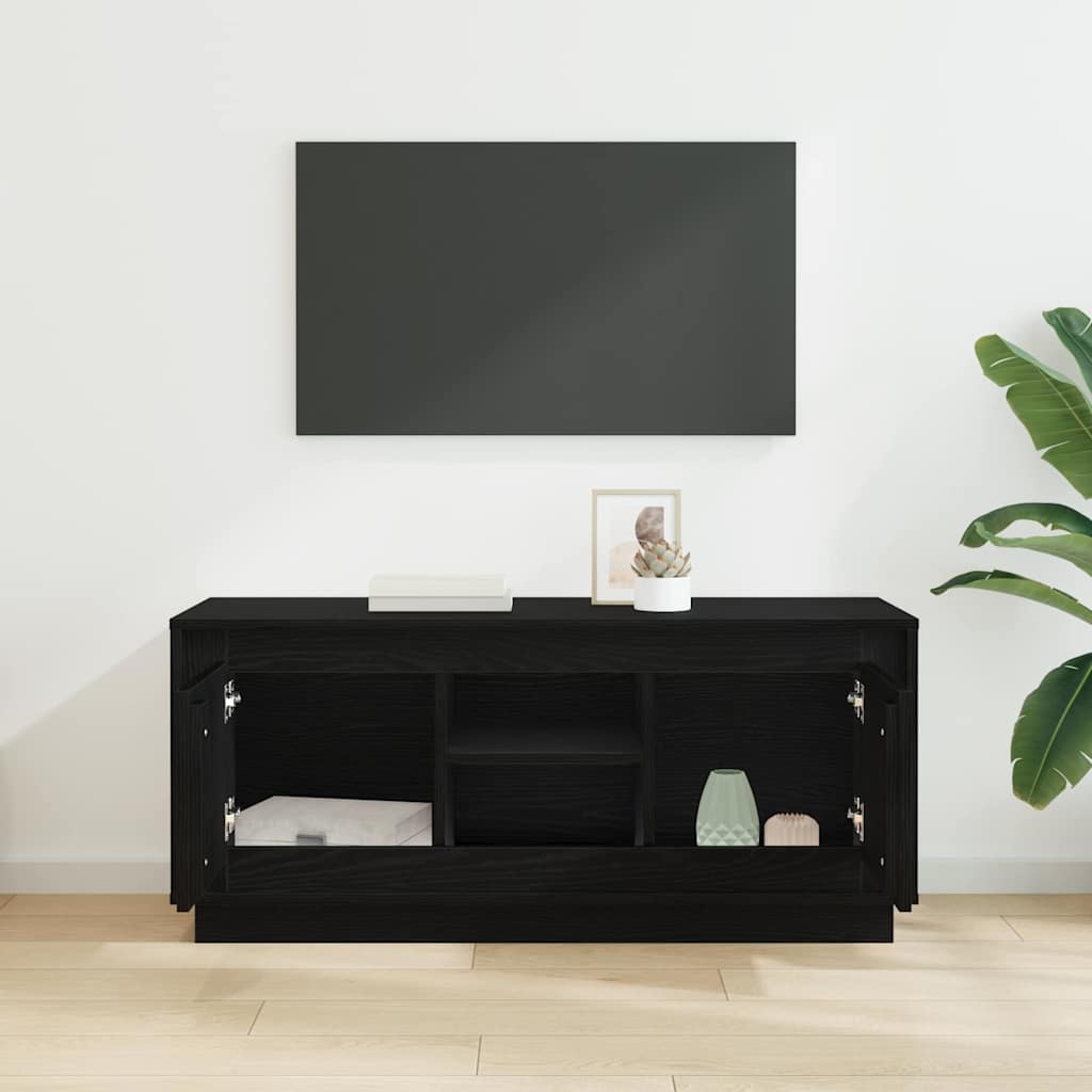 TV-Schränk 102 x 35 x 45 cm Schwarz Eichen-Optik Holzwerkstoff