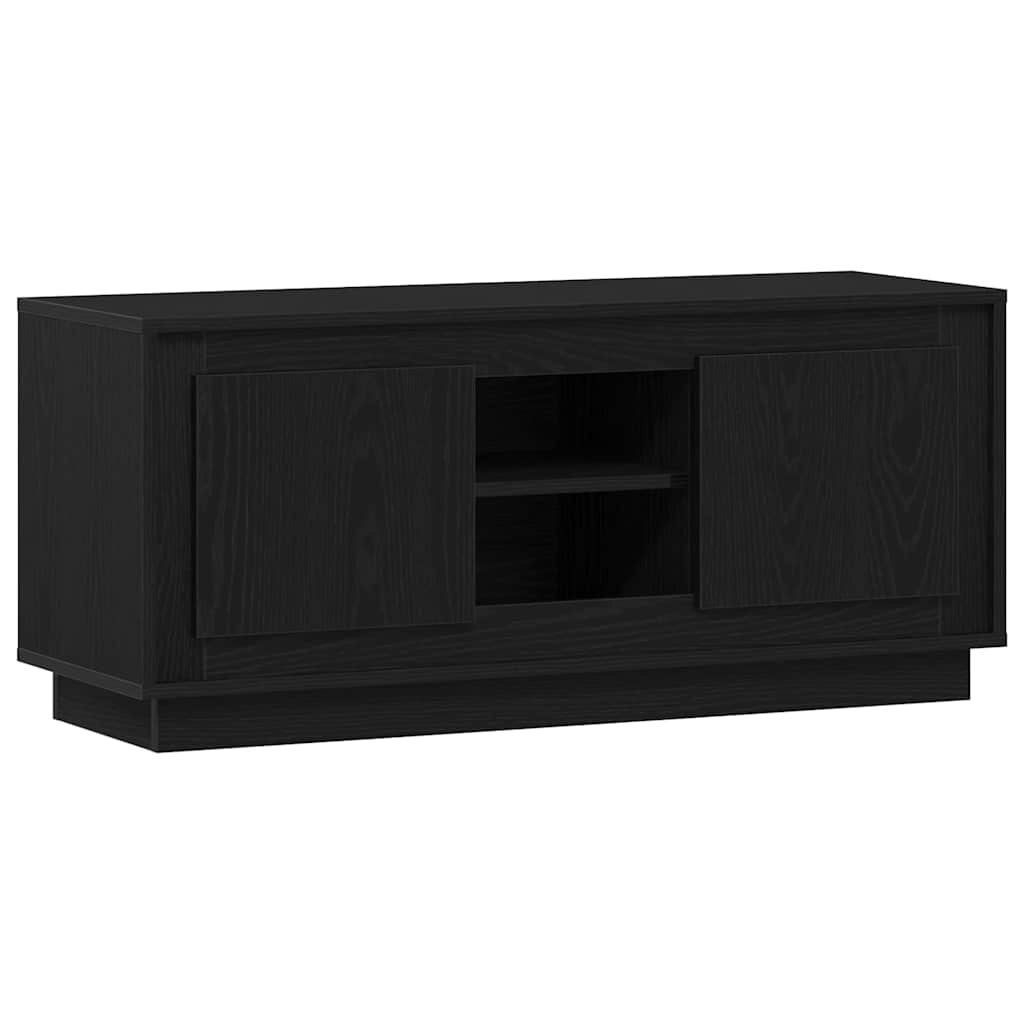 TV-Schränk 102 x 35 x 45 cm Schwarz Eichen-Optik Holzwerkstoff