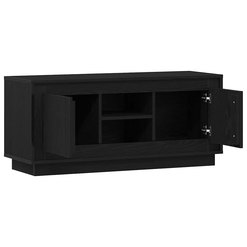 TV-Schränk 102 x 35 x 45 cm Schwarz Eichen-Optik Holzwerkstoff