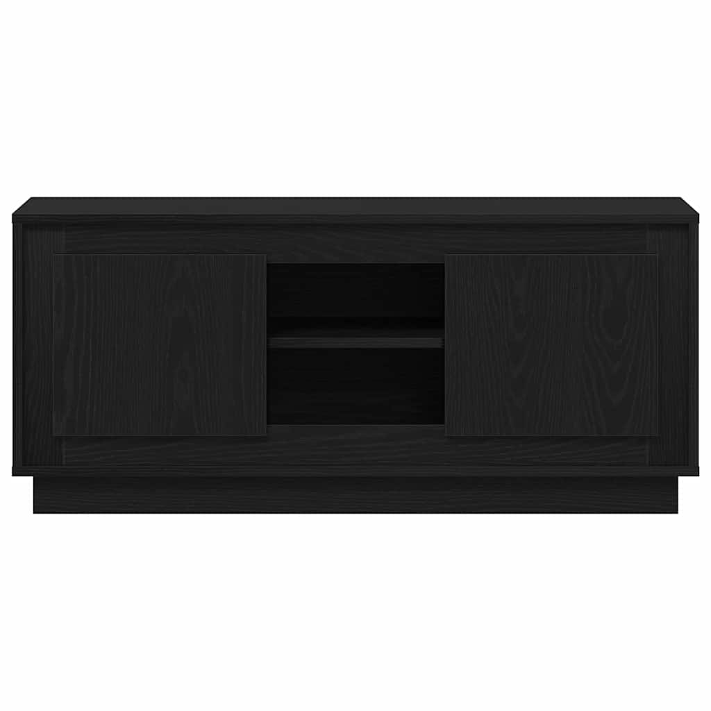 TV-Schränk 102 x 35 x 45 cm Schwarz Eichen-Optik Holzwerkstoff