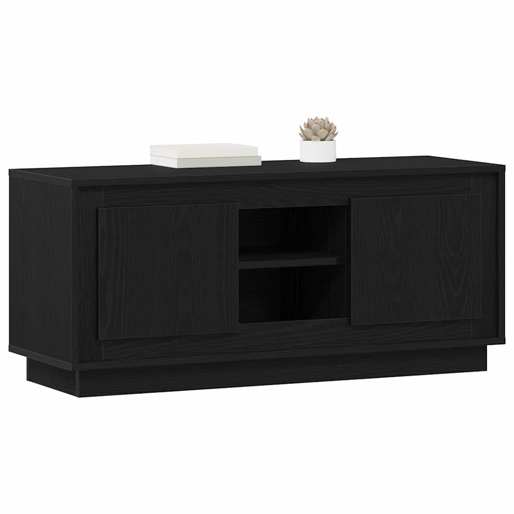 TV-Schränk 102 x 35 x 45 cm Schwarz Eichen-Optik Holzwerkstoff