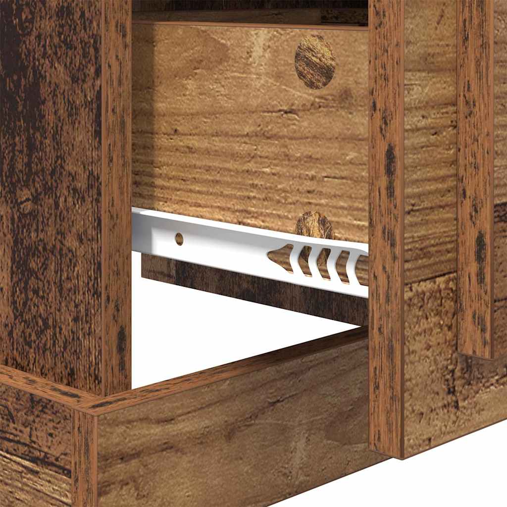 Nachttisch Altholz 39 x 39 x 47,5 cm Holzwerkstoff