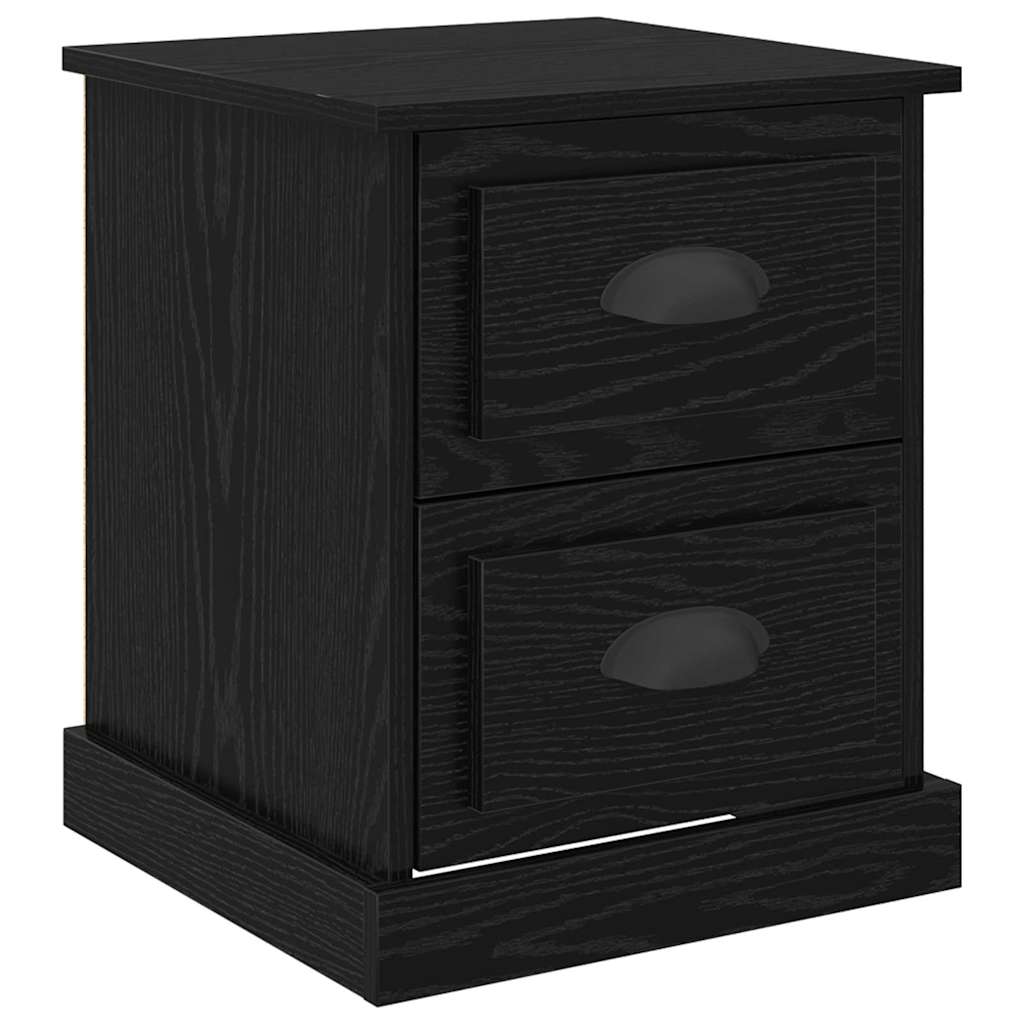 Nachttisch Schwarz Eichen-Optik 39 x 39 x 47.5 cm Holzwerkstoff