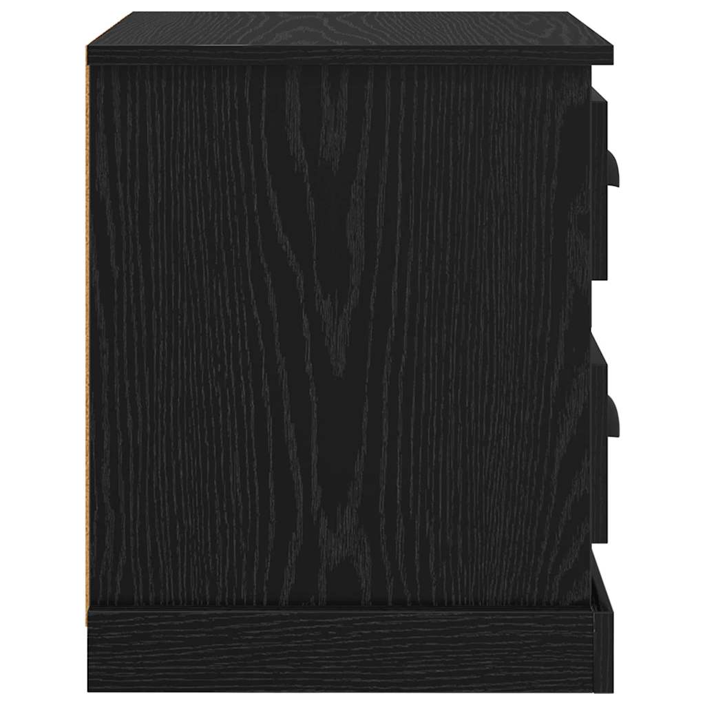 Nachttisch Schwarz Eichen-Optik 39 x 39 x 47.5 cm Holzwerkstoff