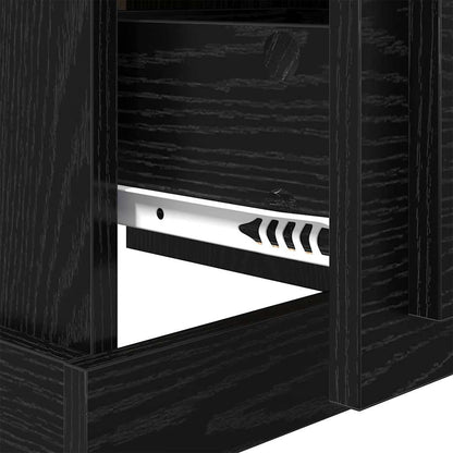 Nachttisch 2 Stk. Schwarz Eichen-Optik 39 x 39 x 47,5 cm
