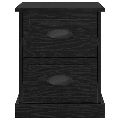 Nachttisch 2 Stk. Schwarz Eichen-Optik 39 x 39 x 47,5 cm