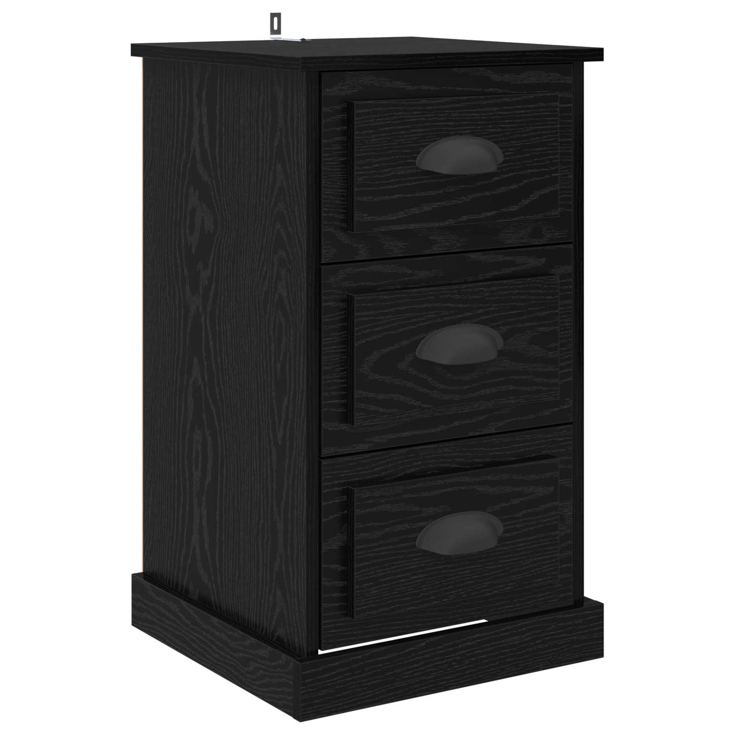 Nachttisch Schwarz Eichen-Optik 39 x 39 x 67,5 cm Holzwerkstoff