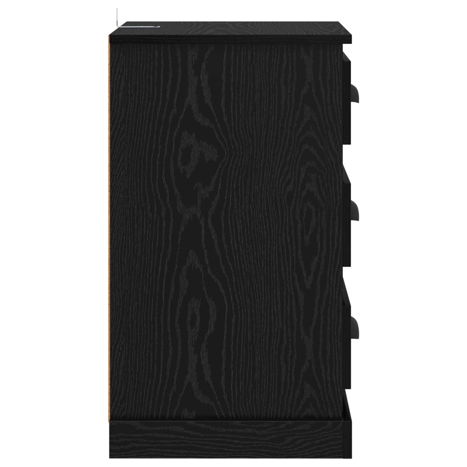 Nachttisch Schwarz Eichen-Optik 39 x 39 x 67,5 cm Holzwerkstoff
