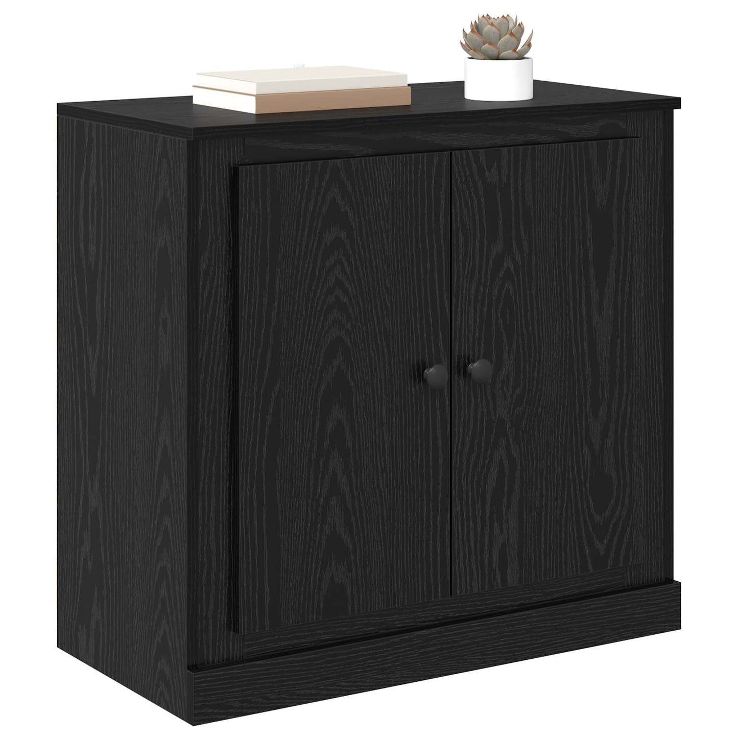 Sideboard 70 x 35,5 x 67,5 cm Schwarz Eichen-Optik