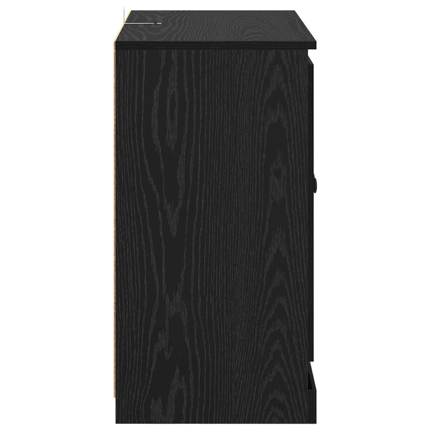 Sideboard 70 x 35,5 x 67,5 cm Schwarz Eichen-Optik
