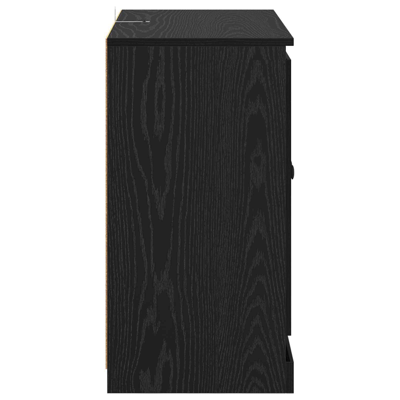 Sideboard 70 x 35,5 x 67,5 cm Schwarz Eichen-Optik