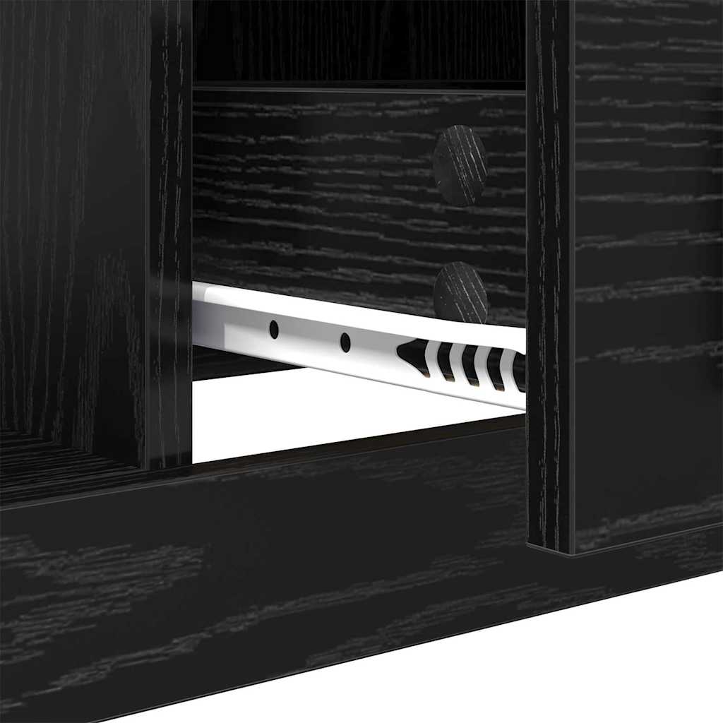 Couchtisch Schwarz Eichen-Optik 90 x 50 x 35 cm Holzwerkstoff