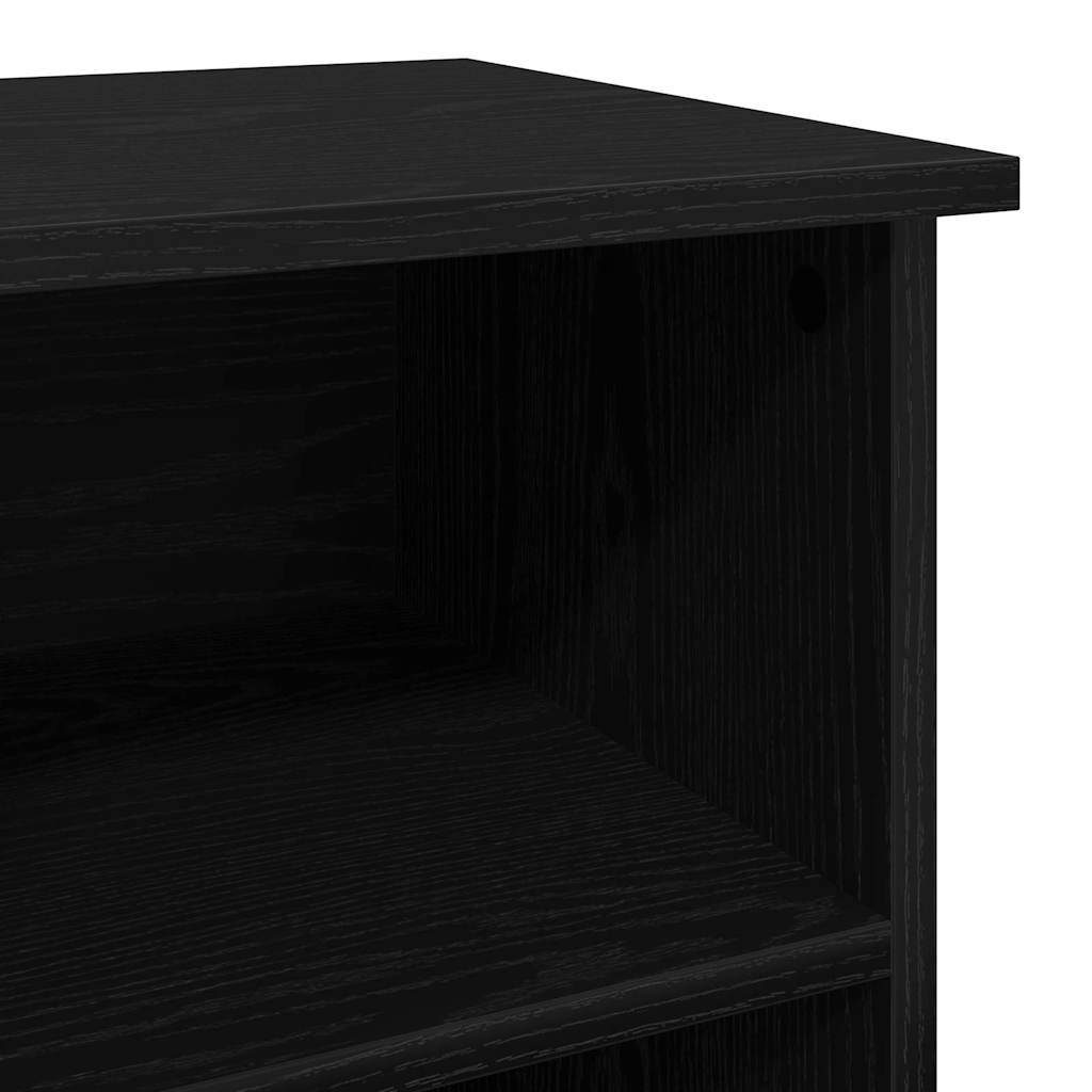 TV-Schränk 99,5 x 35,5 x 48 cm Schwarz Eichen-Optik