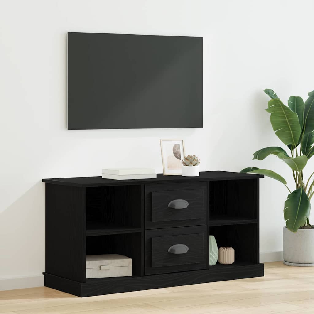 TV-Schränk 99,5 x 35,5 x 48 cm Schwarz Eichen-Optik